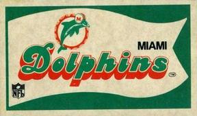 1976 Sunbeam NFL Pennant Stickers #NNO Miami Dolphins Front