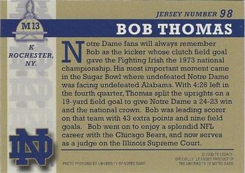 2003-09 TK Legacy Notre Dame Fighting Irish #M13 Bob Thomas Back