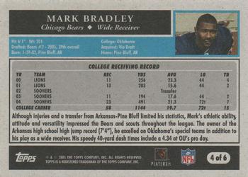 2005 Topps Chicago Bears National Convention #4 Mark Bradley Back
