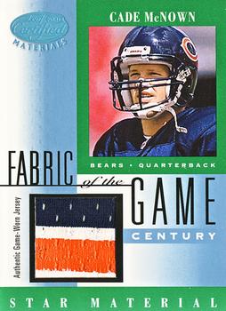2001 Leaf Certified Materials - Fabric of the Game Platinum Holofoil #FG-75 Cade McNown Front