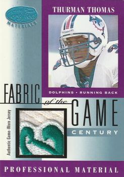 2001 Leaf Certified Materials - Fabric of the Game Platinum Holofoil #FG-142 Thurman Thomas Front