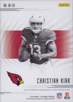 2018 Panini Illusions - Rookie Endorsements Red Auto Variation #RE-CK Christian Kirk Back