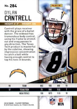 2018 Panini Playoff #284 Dylan Cantrell Back