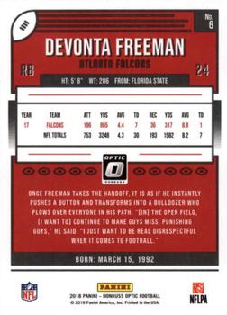 2018 Donruss Optic #6 Devonta Freeman Back