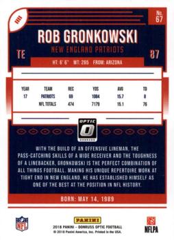 2018 Donruss Optic #67 Rob Gronkowski Back