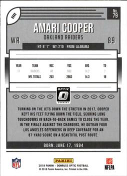 2018 Donruss Optic #79 Amari Cooper Back