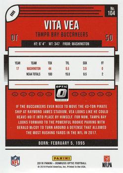 2018 Donruss Optic #104 Vita Vea Back