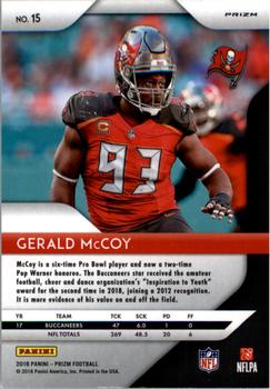 2018 Panini Prizm - Prizm Red White and Blue #15 Gerald McCoy Back