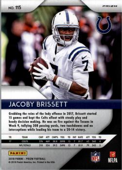 2018 Panini Prizm - Prizm Red White and Blue #115 Jacoby Brissett Back