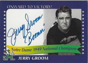 2003-09 TK Legacy Notre Dame Fighting Irish - National Championship Autographs #1949C Jerry Groom Front