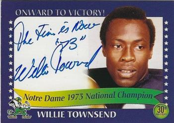 2003-09 TK Legacy Notre Dame Fighting Irish - National Championship Autographs #1973E Willie Townsend Front