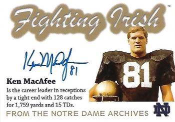 2003-09 TK Legacy Notre Dame Fighting Irish - Historical Archives Autographs #AR16 Ken MacAfee Front