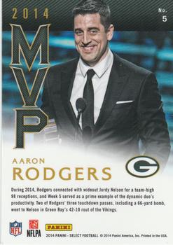 2014 Panini Select - MVP Winner #5 Aaron Rodgers Back