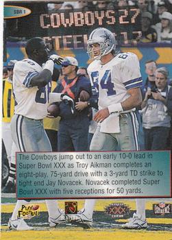 1996 Classic NFL Experience - Super Bowl Redemption #SBR1 Jay Novacek Back