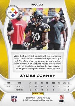 2018 Panini Limited #83 James Conner Back