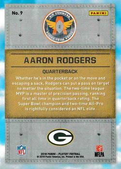2018 Panini Playoff - Air Command Strike from Above #9 Aaron Rodgers Back