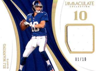 2018 Panini Immaculate Collection - Immaculate Numbers Memorabilia #NU-38 Eli Manning Front