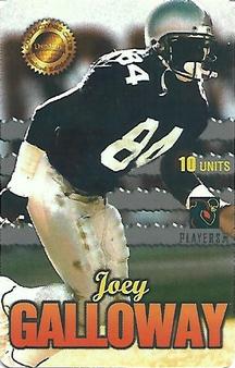 1997 Destiny Telecom Pro Football Elite Series Men of Destiny #92 Joey Galloway Front