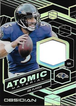 2018 Panini Obsidian - Atomic Material Relics Electric Etch Yellow #AM-11 Joe Flacco Front