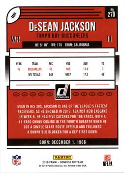 2018 Donruss - Press Proof Bronze #270 DeSean Jackson Back