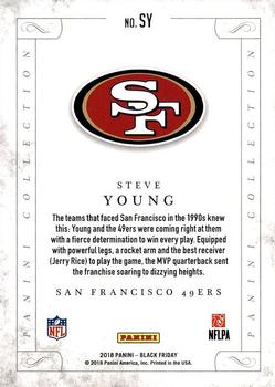 2018 Panini Black Friday - Panini Collection #SY Steve Young Back
