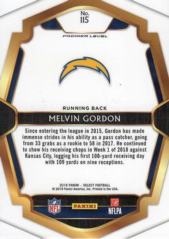 2018 Panini Select #115 Melvin Gordon III Back