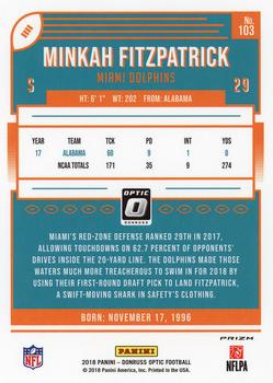2018 Donruss Optic - Holo #103 Minkah Fitzpatrick Back