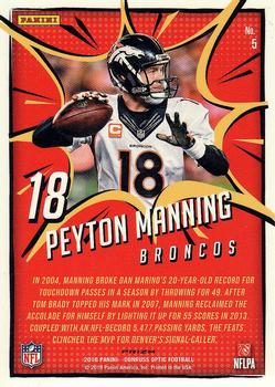 2018 Donruss Optic - MVP #5 Peyton Manning Back