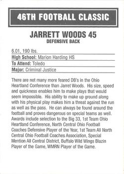 2003 Big 33 Ohio High School #NNO Jarret Woods Back