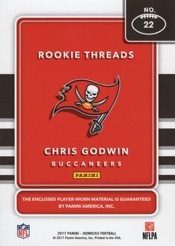 2017 Donruss - Rookie Threads Green #22 Chris Godwin Back