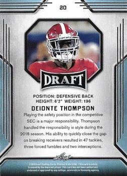 2019 Leaf Draft #20 Deionte Thompson Back