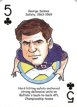 2007 Hero Decks Buffalo Bills Football Heroes Playing Cards #5♣ George Saimes Front