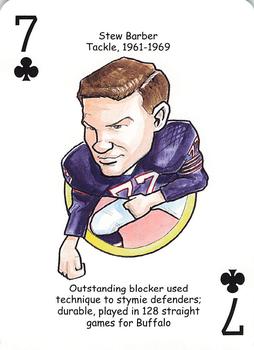 2007 Hero Decks Buffalo Bills Football Heroes Playing Cards #7♣ Stew Barber Front