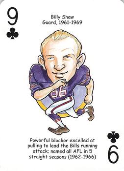 2007 Hero Decks Buffalo Bills Football Heroes Playing Cards #9♣ Billy Shaw Front