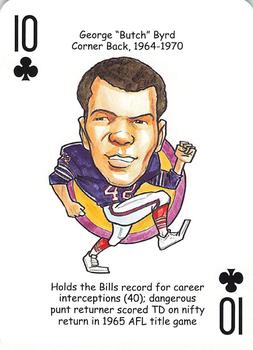 2007 Hero Decks Buffalo Bills Football Heroes Playing Cards #10♣ George Byrd Front