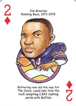 2007 Hero Decks Buffalo Bills Football Heroes Playing Cards #2♦ Jim Braxton Front