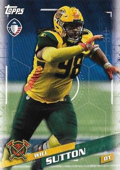 2019 Topps AAF #30 Will Sutton Front