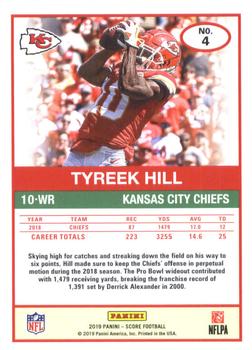 2019 Score #4 Tyreek Hill Back