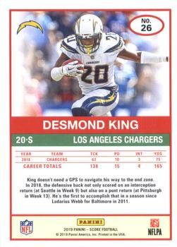 2019 Score #26 Desmond King Back