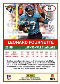 2019 Score #63 Leonard Fournette Back