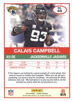 2019 Score #69 Calais Campbell Back
