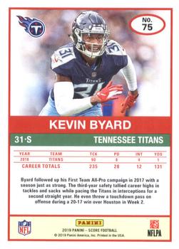 2019 Score #75 Kevin Byard Back