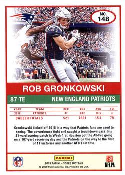2019 Score #148 Rob Gronkowski Back