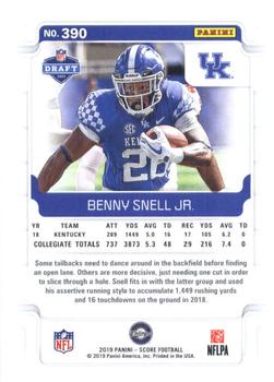 2019 Score #390 Benny Snell Jr. Back
