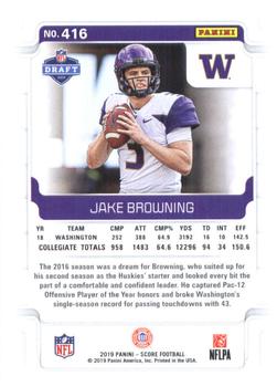 2019 Score #416 Jake Browning Back