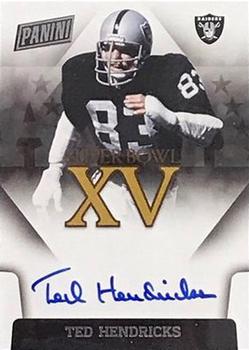 2018 Panini One - Super Bowl Signatures #SBXV-TH Ted Hendricks Front