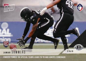 2019 Topps Now AAF #8 Jamar Summers Front