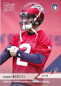 2019 Topps Now AAF #35 Johnny Manziel Front