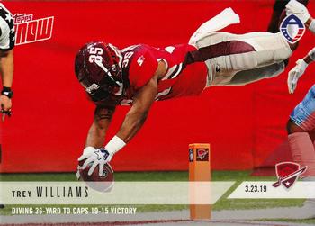 2019 Topps Now AAF #38 Trey Williams Front