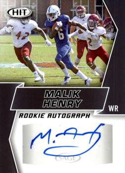 2019 SAGE HIT - Autographs #A89 Malik Henry Front